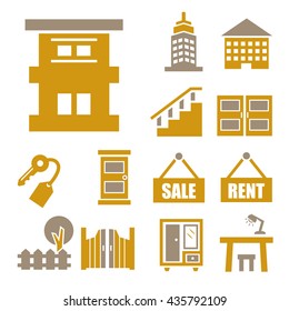 apartment icon set