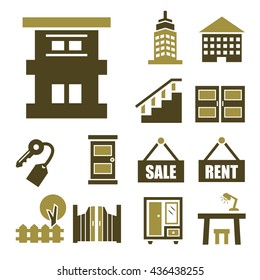 apartment icon set
