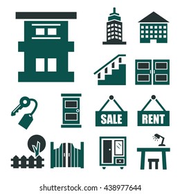 apartment icon set
