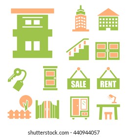 apartment icon set