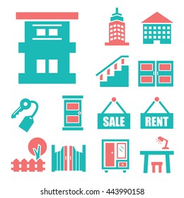 apartment icon set
