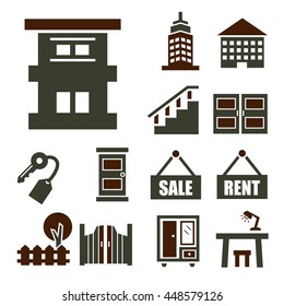 apartment icon set