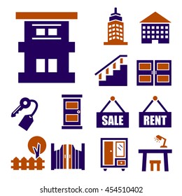 apartment icon set