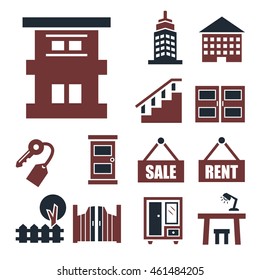 apartment icon set