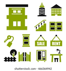 apartment icon set