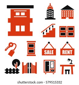 apartment icon set
