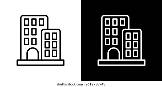 Apartment icon set. Black illustration isolated for graphic and web design