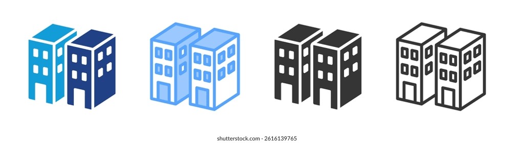 Apartment icon set multiple style collection