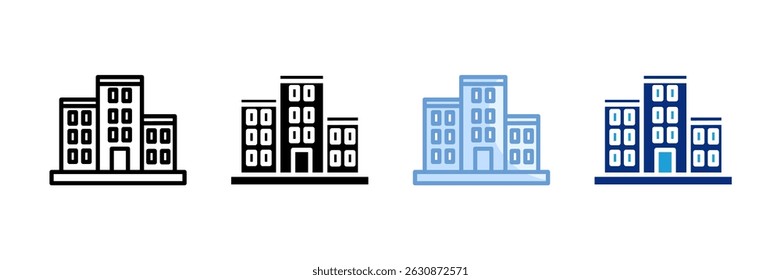 Apartment Icon Set Multiple Style Collection