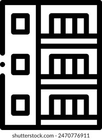 apartment icon. Thin Linear Style Design Isolated On White Background