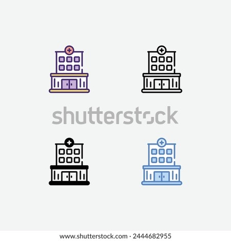 Apartment icons set in 4 different style vector illustration