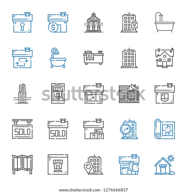 apartment icons\
set. Collection of apartment with house, building, real estate,\
room divider, blueprint, sold, bathtub, veranda, mortgage. Editable\
and scalable apartment\
icons.