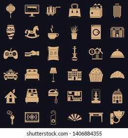 Apartment icons set. Simple style of 36 apartment vector icons for web for any design