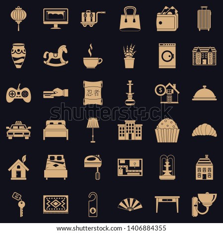 Apartment icons set. Simple style of 36 apartment vector icons for web for any design