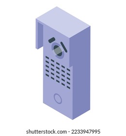 Apartment intercom icon isometric vector. Video door. Phone system