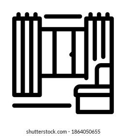 apartment interior icon vector. apartment interior sign. isolated contour symbol illustration