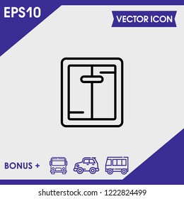 apartment lift icon vector