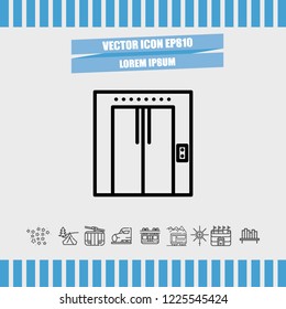 apartment lift icon vector