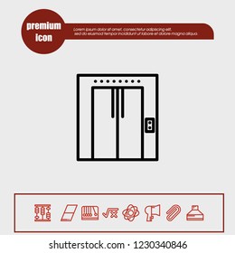 apartment lift icon vector