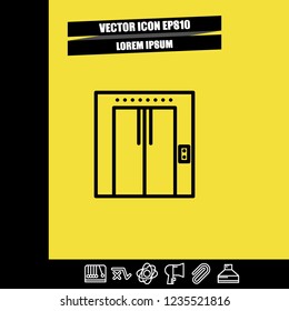 apartment lift icon vector