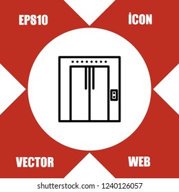 apartment lift icon vector