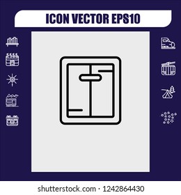 apartment lift icon vector