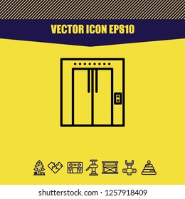 apartment lift icon vector