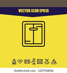 apartment lift icon vector