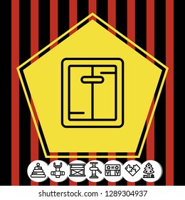 apartment lift icon vector