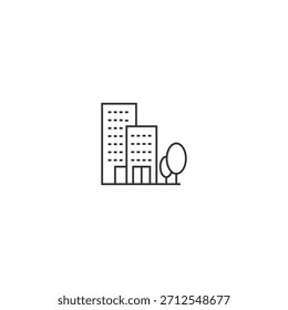 Apartamento linha arte ícone vetor design
