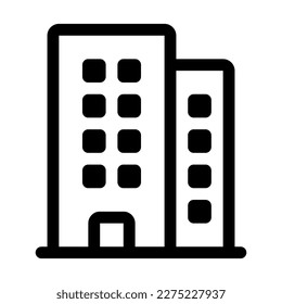 apartment line icon vector design template and illustration