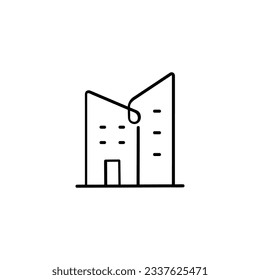 Apartment Line Style Icon Design