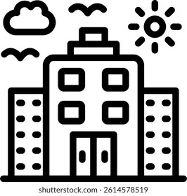 Apartment Line Vector Icon Design