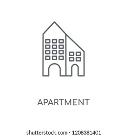 Apartment linear icon. Apartment concept stroke symbol design. Thin graphic elements vector illustration, outline pattern on a white background, eps 10.