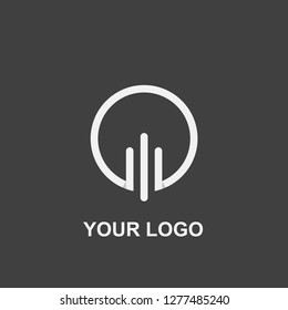 apartment logo. black and white template design vector