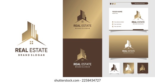 Apartment logo design with modern creative idea