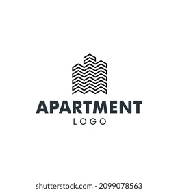 Apartment logo design for real estate, building, construction, or architecture.