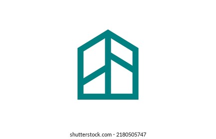 Plantilla de diseño de logotipo de apartamento con concepto de construcción de línea creativa