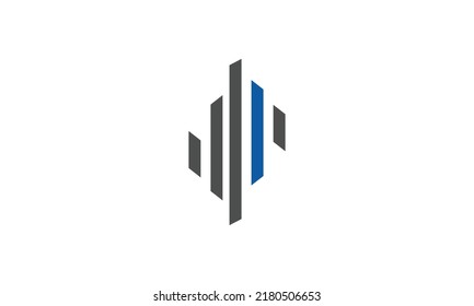 Plantilla de diseño de logotipo de apartamento con concepto de construcción de línea creativa