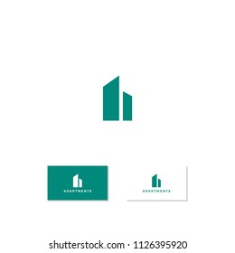 Apartment Logo Design Vector Symbol Building Real Estate