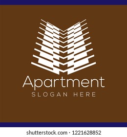 Apartment Logo template real estate, Clean, modern and elegant style design
