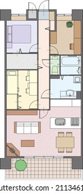 Apartment  Placement of furniture  Japan style