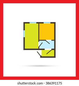 Apartment plan icon