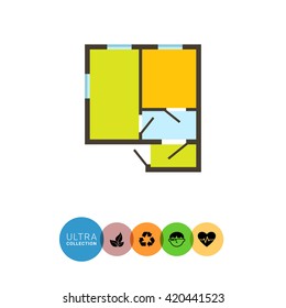 Apartment plan icon