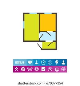 Apartment plan icon