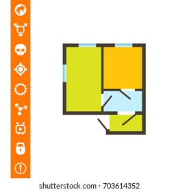 Apartment plan icon
