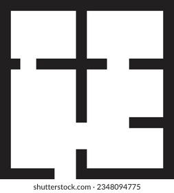 Apartment plan icon on white background. Floor plan sign. Apartments interior design and architect project development symbol. flat style.