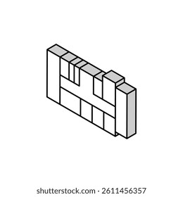 apartment plan isometric icon vector. apartment plan sign. isolated symbol illustration