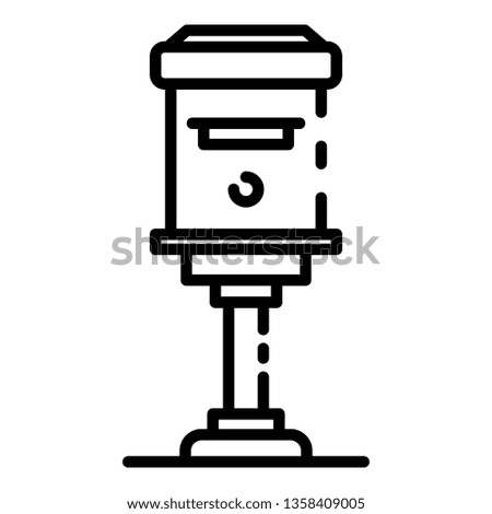 Apartment post box icon. Outline apartment post box vector icon for web design isolated on white background
