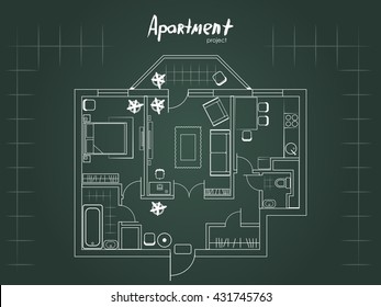 apartment project top view